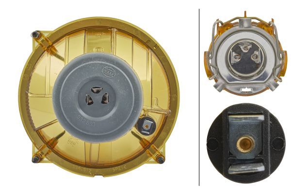 HELLA 1A3 996 162-381 Halogen/FF Headlight M133 12V round Clear diffusing lens Blade Terminal - left /right