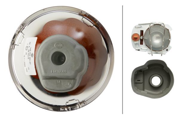 HELLA 1A6 002 395-071 Halogen Insert Headlight 12V Curved diffusing lens - left /right