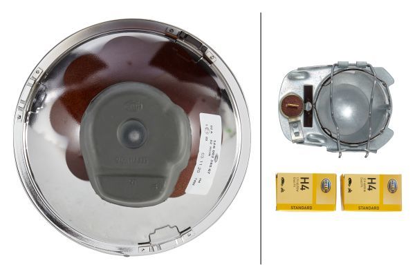 HELLA 1A6 002 395-821 Halogen Headlight Set 12V round/SAE - left /right Kit Quantity: 2