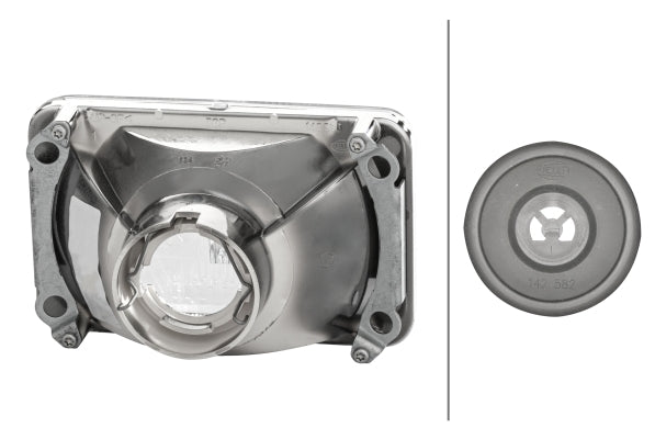 HELLA 1AB 006 977-021 Halogen Insert Headlight 12V rectangular Crystal clear Blade Terminal- right/left