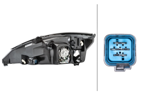 HELLA 1AE 010 199-021 Halogen Headlight for Ford Focus (DAW, DBW) for right-hand traffic- right
