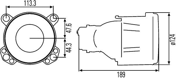HELLA 1BL 006 349-007 DE/Halogen Insert Headlight 12V round Crystal clear Male - left /right Quantity: 42