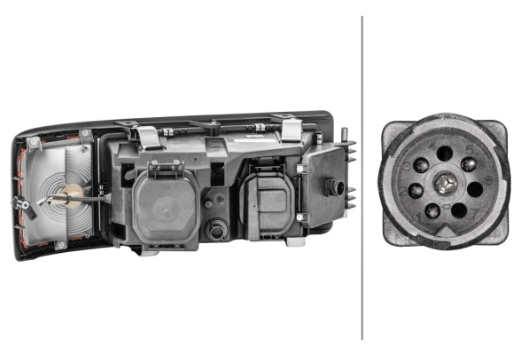 HELLA 1D3 009 027-011 Halogen Headlight for right-hand traffic - left