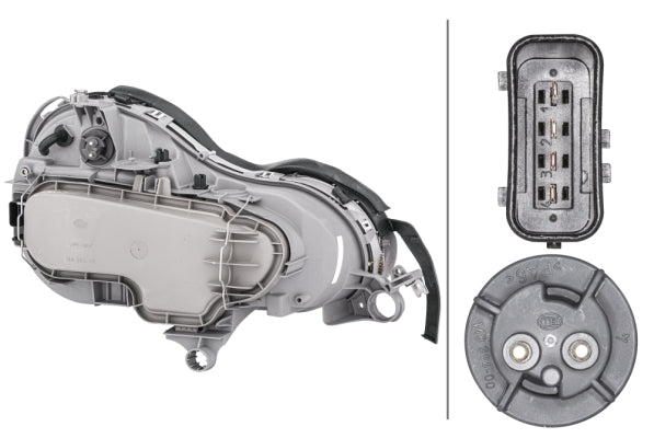 HELLA 1D9 007 095-091 Halogen Headlight for Mercedes-Benz E-Class (W210) for right-hand traffic - left