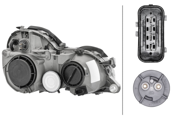 HELLA 1D9 007 450-131 Halogen Headlight for Mercedes-Benz Clk (C208) for right-hand traffic - left