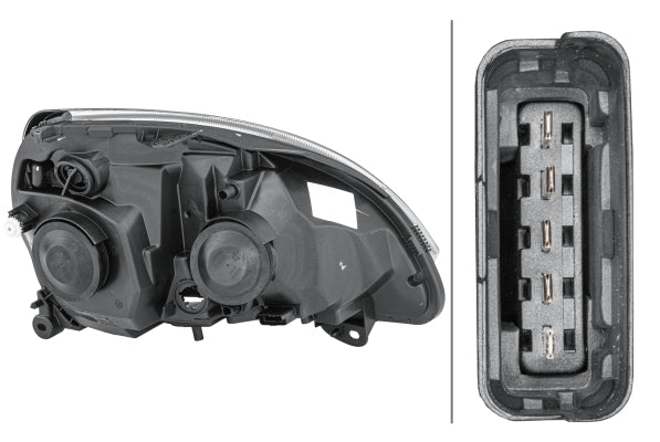 HELLA 1DB 008 461-191 Halogen Headlight for Renault Clio II (BB_, CB_) for right-hand traffic - left