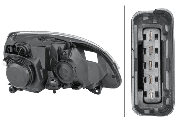 HELLA 1DL 008 461-771 Halogen/Xenon Headlight for Renault Clio II (BB_, CB_) for right-hand traffic - left