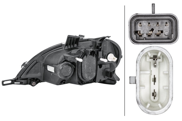 HELLA 1EA 963 130-461 Halogen Headlight for Mercedes-Benz M-Class (W163) for right-hand traffic- right