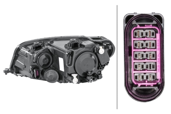 HELLA 1ED 012 286-021 Halogen/FF Headlight for VW Caddy IV Box (SAA, SAH) for right-hand traffic- right