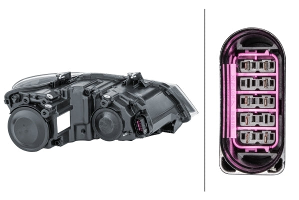 HELLA 1EE 247 051-011 Halogen Headlight for VW Polo (6R1, 6C1) for right-hand traffic - left