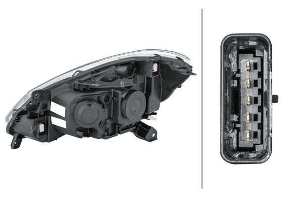 HELLA 1EE 354 536-021 Halogen Headlight for Renault Clio III (BR0/1, CR0/1) for right-hand traffic- right