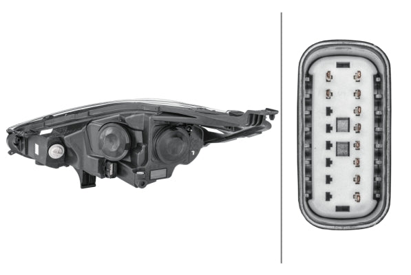 HELLA 1EE 354 803-021 Halogen Headlight for Ford Fiesta VI (CB1, CCN) for right-hand traffic- right