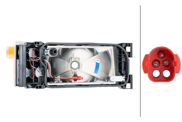 HELLA 1EG 007 150-091 Halogen Headlight for John Deere for right-hand traffic - left
