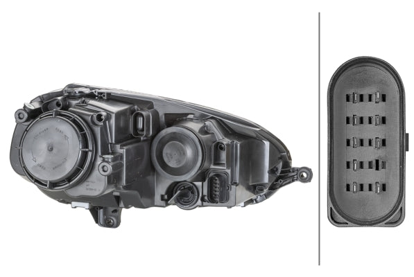 HELLA 1EG 247 007-581 Halogen Headlight for VW Golf V (1K1) Chrome for right-hand traffic- right