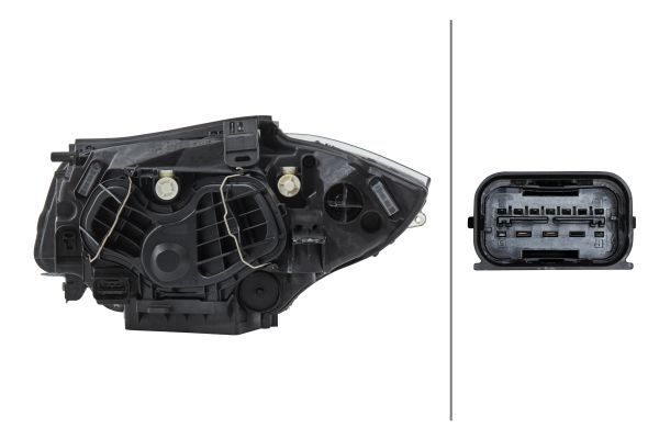 HELLA 1EG 354 538-021 Halogen Headlight for BMW 1 (E81) for right-hand traffic- right