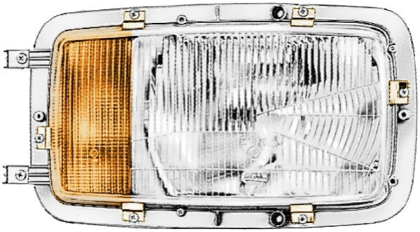 HELLA 1EH 002 658-041 Halogen Headlight for Mercedes-Benz 1013 3850 (NG) for right-hand traffic- right