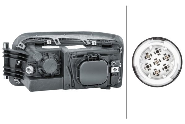 HELLA 1EH 354 984-021 Halogen Headlight for right-hand traffic- right