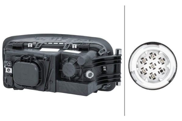 HELLA 1EH 354 984-031 Halogen Headlight for right-hand traffic - left