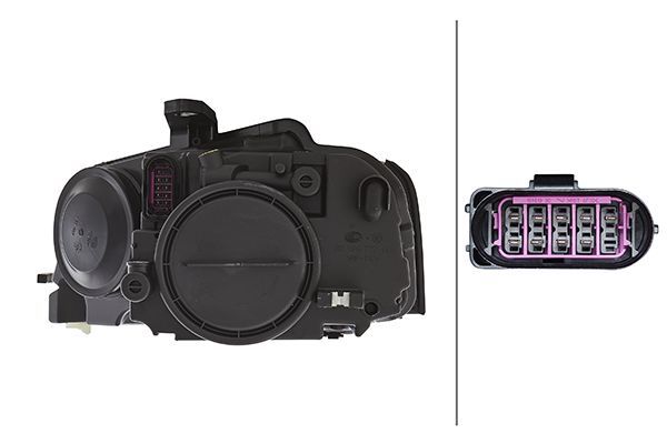 HELLA 1EJ 009 648-021 FF/Halogen Headlight for Audi A3 (8P1) for right-hand traffic- right