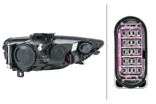 HELLA 1EJ 010 740-071 FF/Halogen Headlight for Audi A3 (8V1, 8VK) for right-hand traffic - left