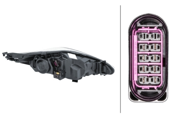 HELLA 1EJ 247 045-311 Halogen/FF Headlight for Ford Fiesta VI (CB1, CCN) Chrome/Black for right-hand traffic - left