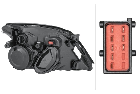 HELLA 1EL 008 320-071 Halogen/DE Headlight for Opel Vectra C (Z02) for right-hand traffic - left