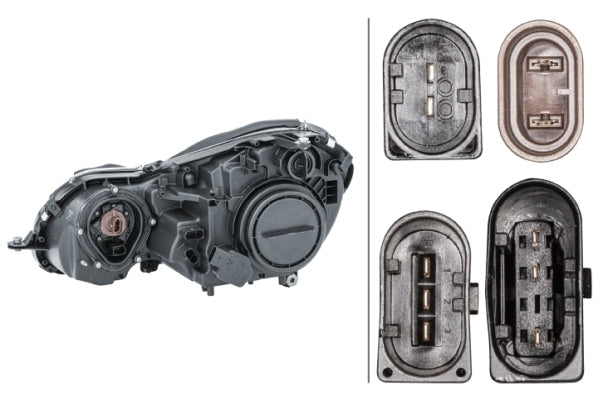 HELLA 1EL 008 369-081 Halogen Headlight for Mercedes-Benz E-Class (W211) for right-hand traffic- right