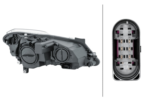 HELLA 1EL 009 647-911 Halogen/DE Headlight for Mercedes-Benz E-Class Coupe (C207) for right-hand traffic - left