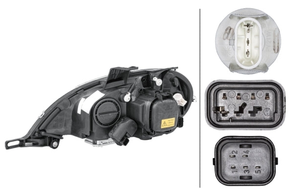 HELLA 1EL 223 151-201 Bi-Xenon/Halogen Headlight for Mercedes-Benz M-Class (W163) for right-hand traffic- right