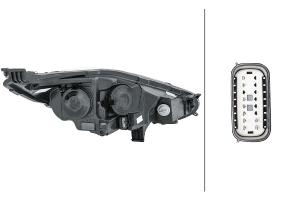 HELLA 1EL 354 803-051 Halogen Headlight for Ford Fiesta VI (CB1, CCN) Individual/Sport, Titanium for right-hand traffic - left