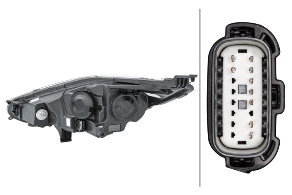 HELLA 1EL 354 803-061 Halogen Headlight for Ford Fiesta VI (CB1, CCN) Individual/Sport, Titanium for right-hand traffic- right