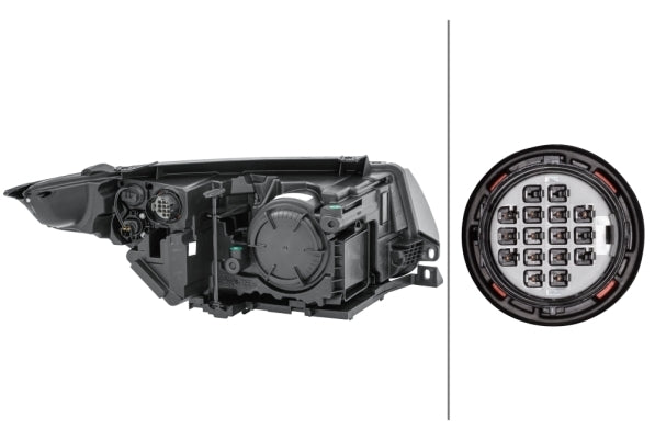 HELLA 1EL 354 806-091 Halogen Headlight for Range Rover Evoque (L538) for right-hand traffic - left