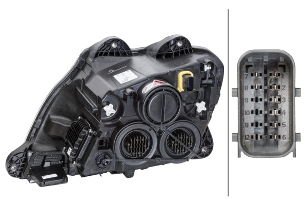 HELLA 1EX 010 116-721 FF/LED/Halogen Headlight for DAF XF FTP 410, FTR 410, FTS 410 for right-hand traffic- right