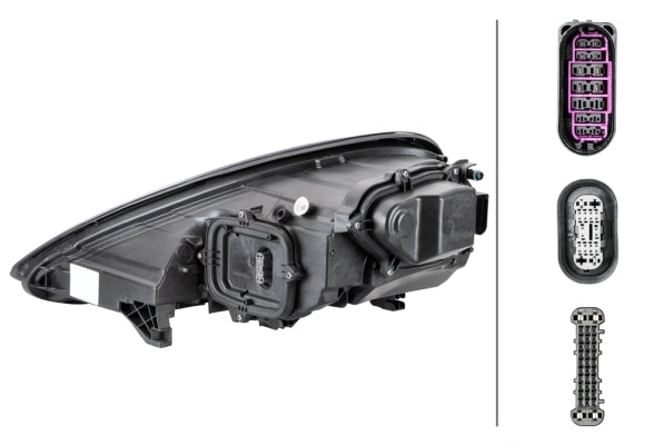 HELLA 1EX 011 099-161 LED Headlight for Porsche Panamera (970) Black for left-hand traffic/for right-hand traffic- right