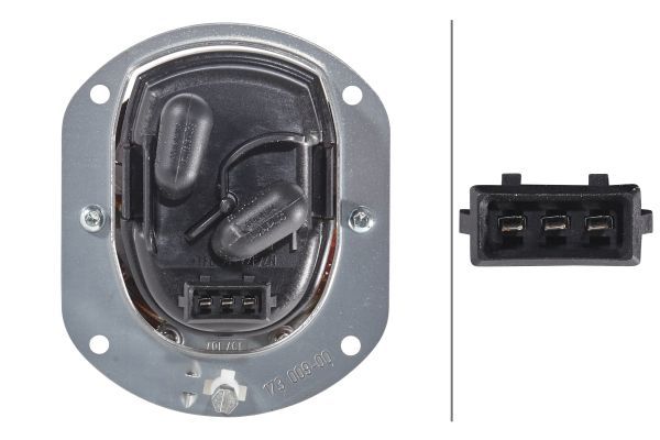 HELLA 1F0 010 293-011 Halogen-Spotlight 90mm Essential 24V round SAE Clear diffusing lens Crystal clear - left /right