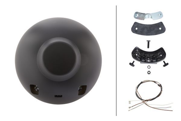 HELLA 1F1 009 094-041 Hybrid-Spotlight Luminator Compact Celis 12/24V round Clear diffusing lens Crystal clear Cable: 800mm - left /right