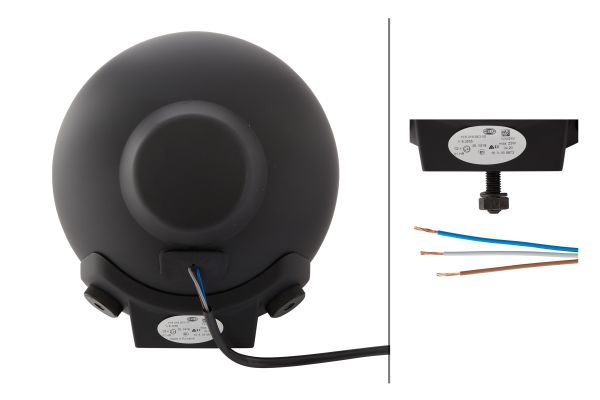 HELLA 1F8 016 560-001 LED-Spotlight Luminator LED 24/12V round Clear diffusing lens Crystal clear Cable: 800mm - left /right