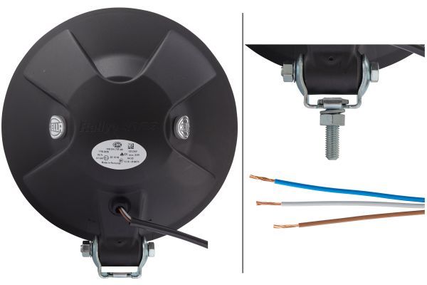HELLA 1F8 016 797-001 LED-Spotlight Rallye 3003 LED 24/12V round Clear diffusing lens Crystal clear Cable: 800mm - left /right