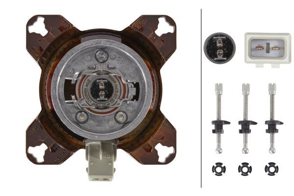 HELLA 1K0 008 191-001 FF/Halogen Insert, spotlight 90mm Essential 12V round CCC Clear diffusing lens- right/left