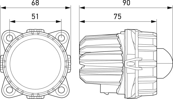 HELLA 1KL 998 670-031 Symmetric/LED-Spotlight Modul 60 12V round CCC Clear diffusing lens Crystal clear - left /right