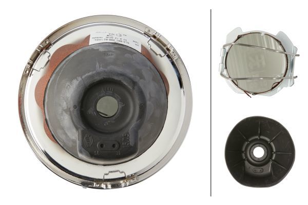 HELLA 1L6 002 395-021 Halogen Insert Headlight 12V round Crystal clear Round Plug - left /right