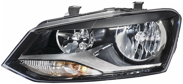 HELLA 1LE 247 051-031 Halogen Headlight for VW Polo (6R1, 6C1) for left-hand traffic - left