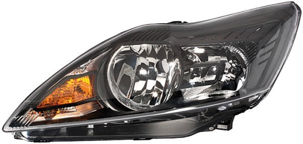 HELLA 1LE 354 257-081 Halogen Headlight for Ford Focus II (DA_, HCP, DP) Titanium Black for left-hand traffic- right