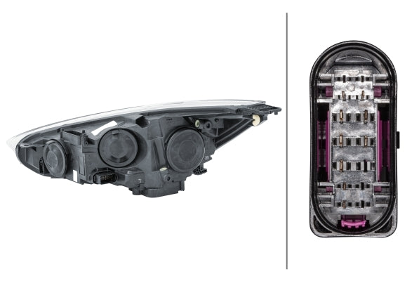 HELLA 1LE 354 827-041 Bulb Headlight for Ford Focus III Chrome for left-hand traffic- right