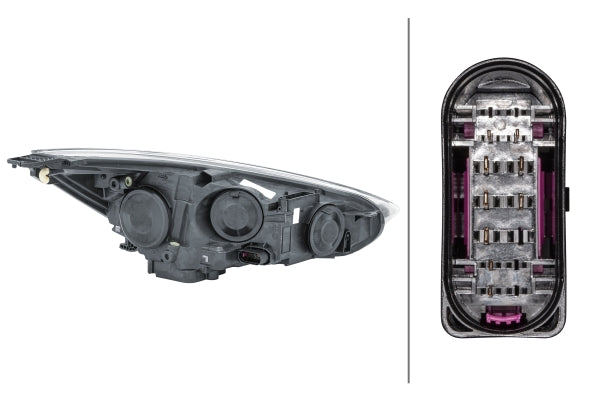 HELLA 1LE 354 827-091 Bulb Headlight for Ford Focus III Black for left-hand traffic - left