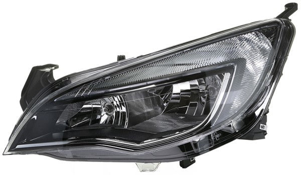 HELLA 1LG 010 011-701 FF/Halogen Headlight for Vauxhall Astra Mk VI (J) (P10) Sport, SXI, SRI Chrome/Black for left-hand traffic- right