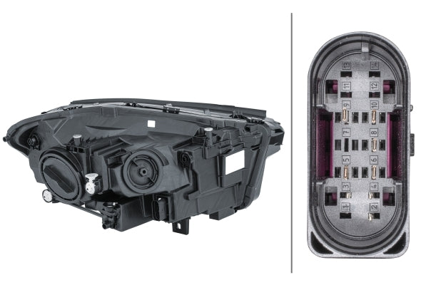 HELLA 1LG 013 074-131 LED/Halogen Headlight for Mercedes-Benz GLA (H247) for left-hand traffic - left