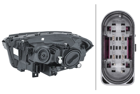 HELLA 1LG 013 074-141 Halogen/LED Headlight for Mercedes-Benz GLA (H247) for left-hand traffic- right