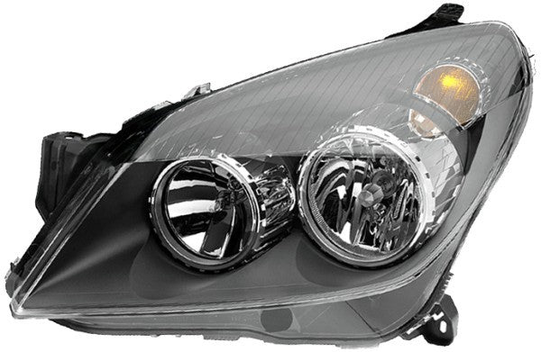 HELLA 1LG 270 370-341 Halogen Headlight for Opel Astra H (A04) Black for left-hand traffic- right