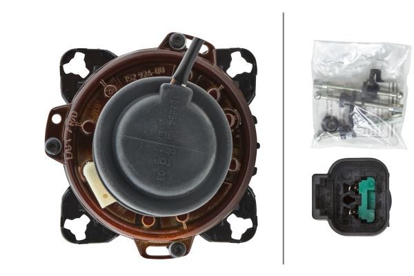 HELLA 1LL 008 193-517 Insert Headlight 90mm Essential 12V round Crystal clear DEUTSCH plug- right/left Quantity: 24